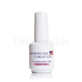 Construction Gel Light Pink AMERICAN CREATOR, base rigida camuflaje rosa, 15 ml