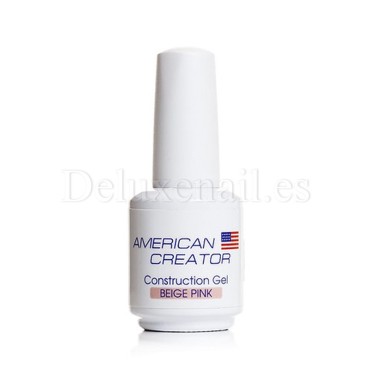 Construction Gel Beige Pink AMERICAN CREATOR, base rigida camuflaje beige, 15 ml