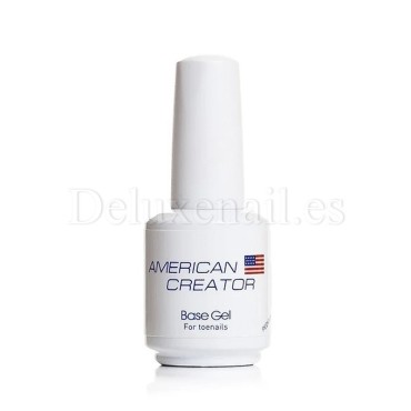 Base Gel for Toenails American Creator, Base Elástica para Pedicura, Transparente,15 ml