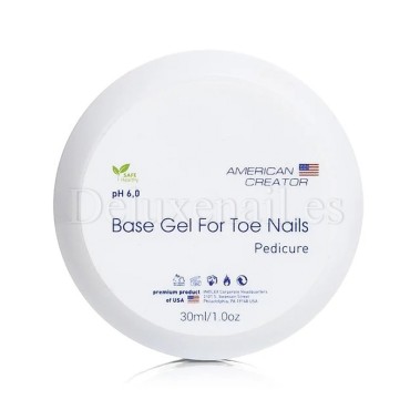 Base Gel for Toe Nails AMERICAN CREATOR, base elástica para pedicura, transparente, 30 ml