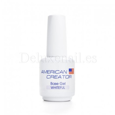 Base Gel Whiteful AMERICAN CREATOR, base camuflaje, blanco, 15 ml