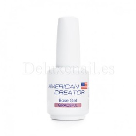 Base Gel Graceful AMERICAN CREATOR, base camuflaje, beige traslúcido, 15 ml