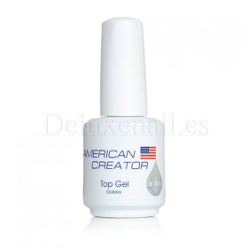 Top Gel Galaxy Bluster American Creator, Transparente con trozos de Foil, 15 ml