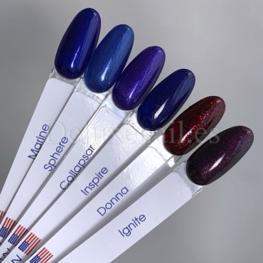 Esmalte Permanente Donna American Creator, Granate con purpurina roja, 15 ml