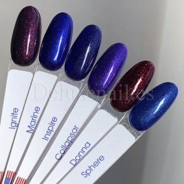 Esmalte Permanente Collapsar American Creator, Azul real con purpurina, 15 ml