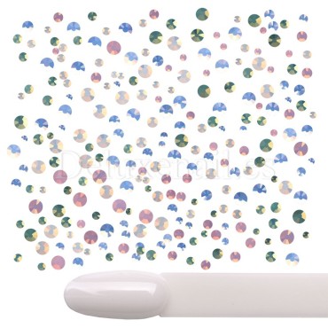 Cristales Komilfo, MIX Opal, diferentes colores y tamaños, 1400 uds