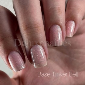 Base Gel Tinker Bell American Creator, Base de color, Rosa con micro brillo, 15 ml