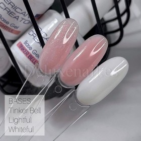 Base Gel Tinker Bell American Creator, Base de color, Rosa con micro brillo, 15 ml