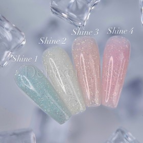 Pro Base Shine 02 Dark, Blanco lechoso con purpurina, 15 ml