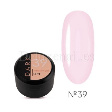 Gel constructor Dark Medium Gel 39, Rosa Lechoso, 15 ml