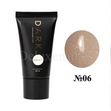 Polygel Dark Shimmer 06, Beige con micro brillo dorado, 30 ml