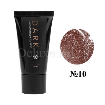 Polygel Dark Shimmer 10, Beige con brillo plateado, 30 ml