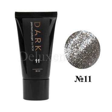 Polygel Dark Shimmer 11, Plata con brillo plateado, 30 ml