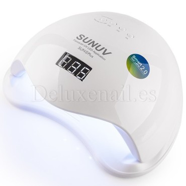 LED/UV Lámpara Sun 5 Plus Original, 48 W, Blanco