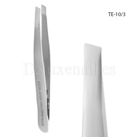 TE-10/3 - Pinza para las cejas con funda Staleks Expert, forma biselada, 5 mm