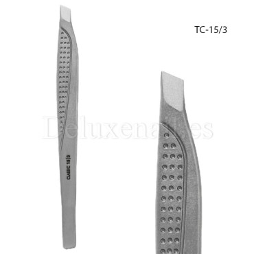 TC-15/3 - Pinza para las cejas Staleks Classic, forma biselada, 5 mm