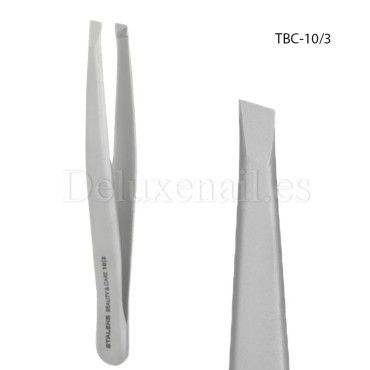 TBC-10/3 - Pinza para las cejas Staleks Beauty&Care, forma biselada, 5 mm