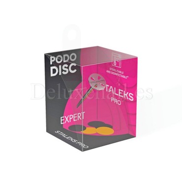 PDset-10 (XS-Ø10 mm) Set Podo Disco de acero inoxidable con 5 discos desechables Staleks, Grano 180