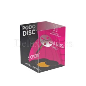 PDset-15 (S-Ø15 mm) Set Podo Disco de acero inoxidable con 5 discos desechables Staleks, Grano 180