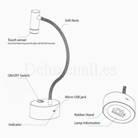 LED Mini Lámpara Portátil con batería recargable, 3 W