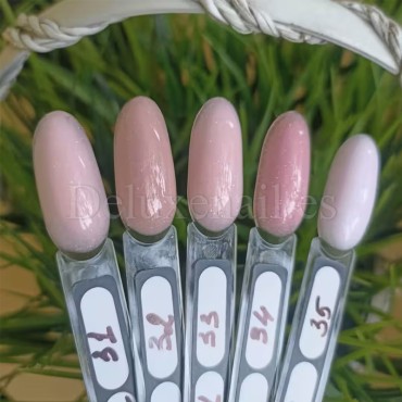 Gel constructor Dark Medium Gel 31, Beige rosado con micro brillo, 15 ml