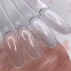 Gel constructor Dark Medium Gel 45, Beige con micro brillo, 15 ml