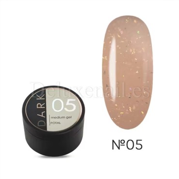 Gel Medium Potal Gel 05 Dark, Beige con foil dorado, 15 ml