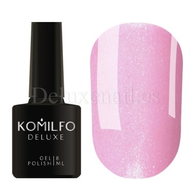 Esmalte Permanente Komilfo D029, Rosa con micro brillo, 8 ml