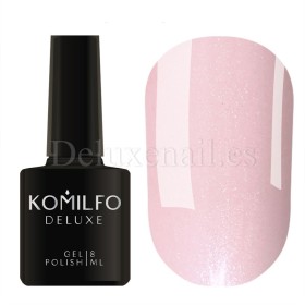 Esmalte Permanente Komilfo D030, Rosa muy claro con micro brillo, 8 ml