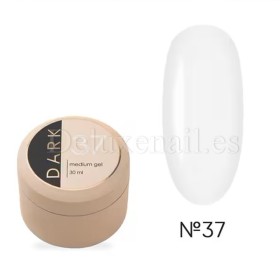 Gel constructor Dark Medium Gel 37, Blanco Lechoso, 30 ml