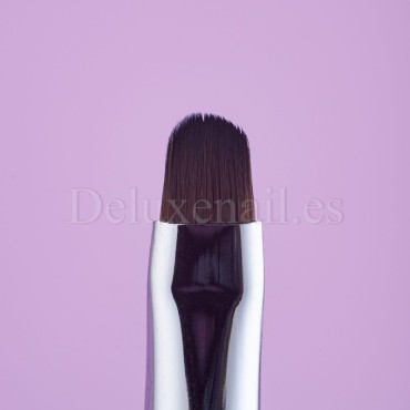 Pincel doble sintético con fundas espátula/gel oval 6, Komilfo