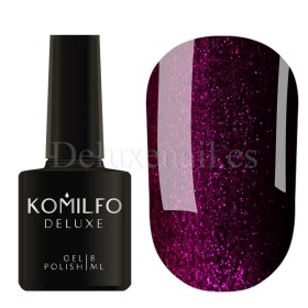 Esmalte Permanente Komilfo D095, Berenjena con micro brillo, 8 ml