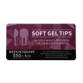 Tips de gel Medium Square, 550 uds, 11 medidas