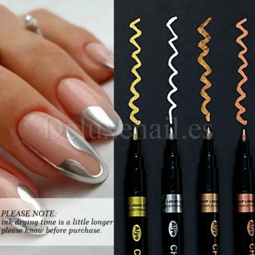 Rotulador de pintura con efecto espejo Champagne Gold, Dorado