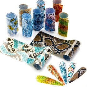 Transfer Foil Print Animal, 10 uds, 4x20 cm