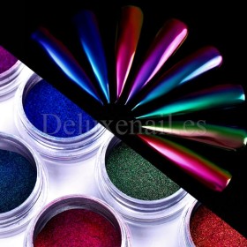 Polvo Espejo efecto Escarabajo Nº7, Azul/Verde, 0,2 gr