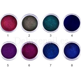 Polvo Espejo efecto Escarabajo Nº8, Rosa/Azul, 0,2 gr