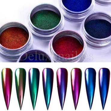 Polvo Espejo efecto Escarabajo Nº4, Azul/Violeta, 0,2 gr