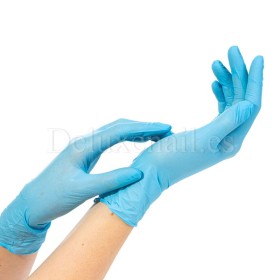 Guantes de nitrilo sin polvo Rubberex G.Touch 3,5 Gr, Talla XS, Azul, 100 uds