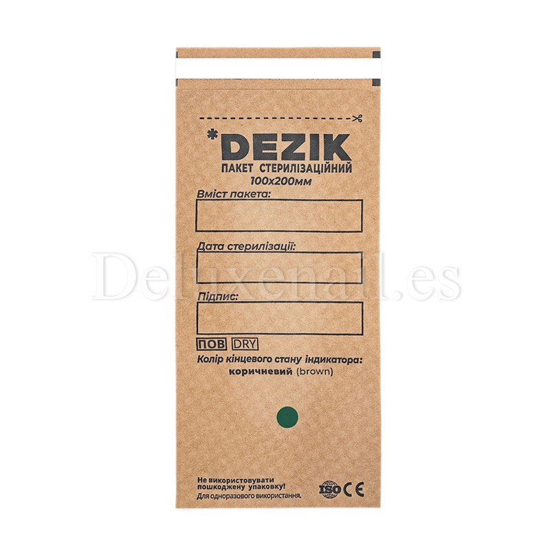 Bolsas de esterilización Dezik, 100x200 mm, 100 uds, auto sellantes, color  marrón