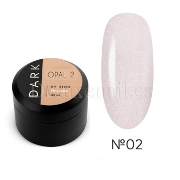 Base Opal 02 Dark, Rosa con micro brillo rosa, 30 ml