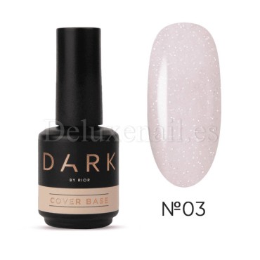 Base Opal 03 Dark, Rosa Lechoso con micro brillo multicolor, 15 ml