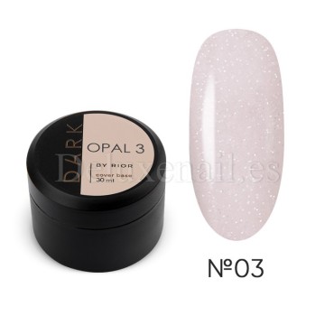 Base Opal 03 Dark, Rosa Lechoso con micro brillo multicolor, 30 ml