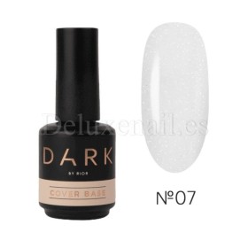 Base Opal 07 Dark, Blanco con micro brillo dorado, 15 ml