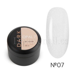 Base Opal 07 Dark, Blanco con micro brillo dorado, 30 ml