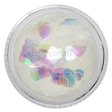 Decoración MIX Corazones 01, Blanco multicolor (diferentes tamaños)