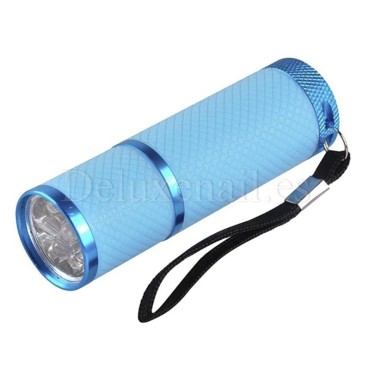 LED/UV Mini Lámpara Linterna, 9 W, Azul