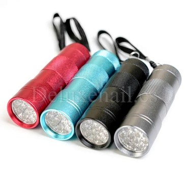 LED/UV Mini Lámpara Linterna, 9 W, Azul