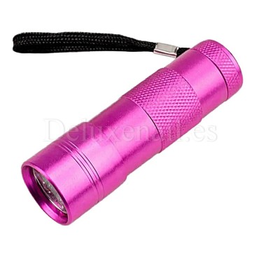 LED/UV Mini Lámpara Linterna, 9 W, Rosa