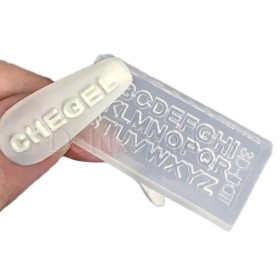 Molde de silicona transparente para los diseños, Letras